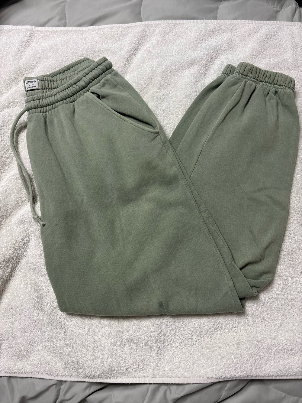 Cotton On Sage Green Elastic Waist Sweatpants